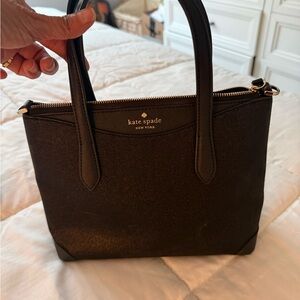 Kate Spade Black Leather Satchel Crossbody Bag – Classic & Structured